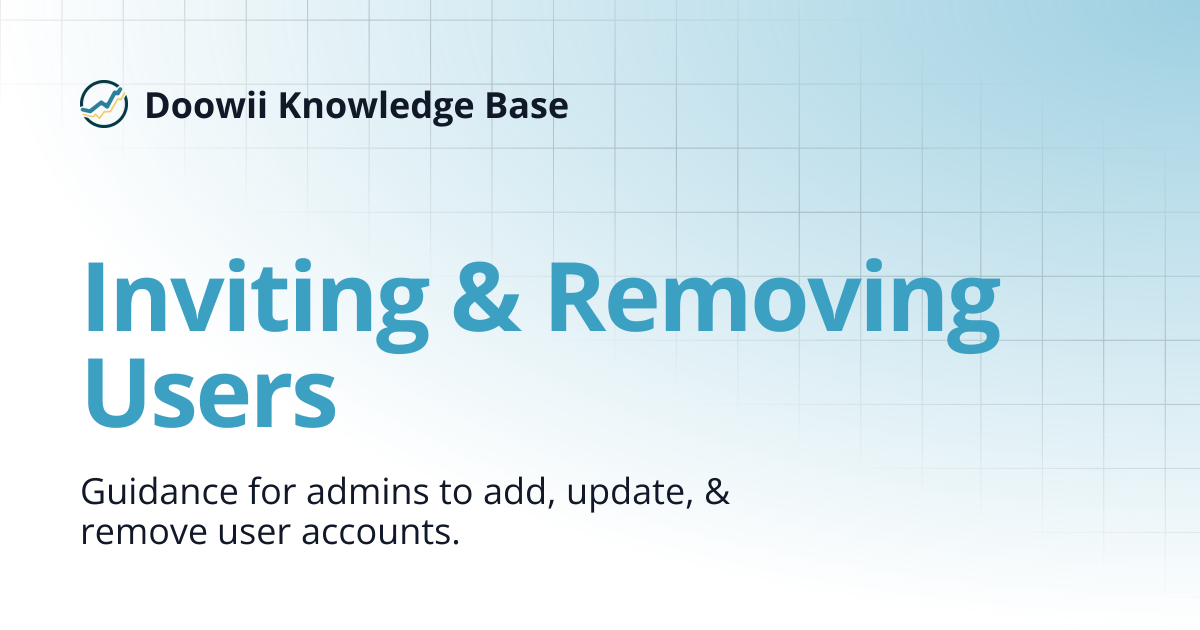 Inviting & Removing Users | Doowii Knowledge Base